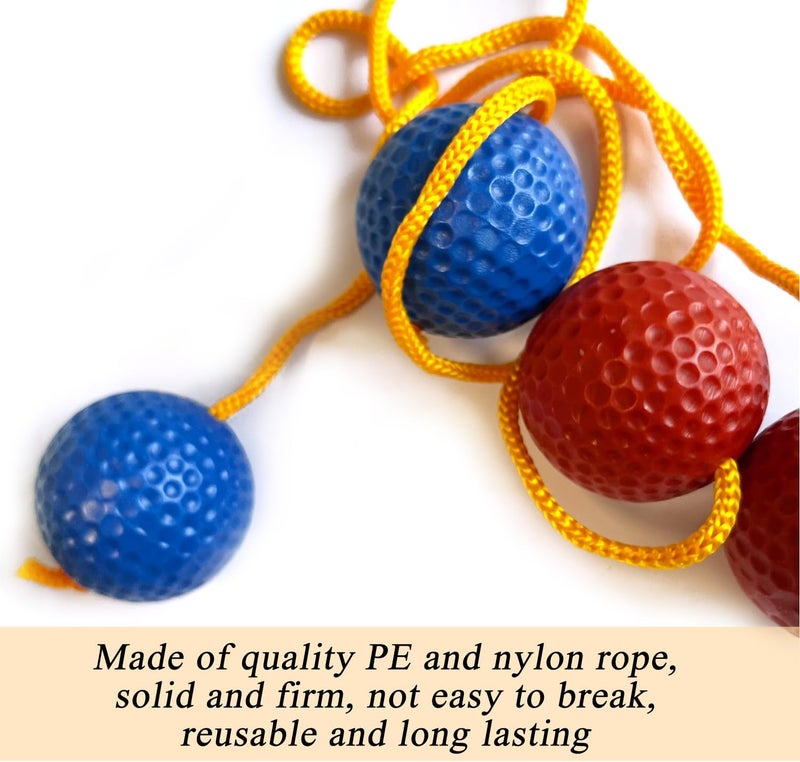 Unixing Ladder Ball Ladder Toss Balls Set Replacement Balls for Toss Match, Set of 6 with Storage Bag (Red & Blue) - Image 4
